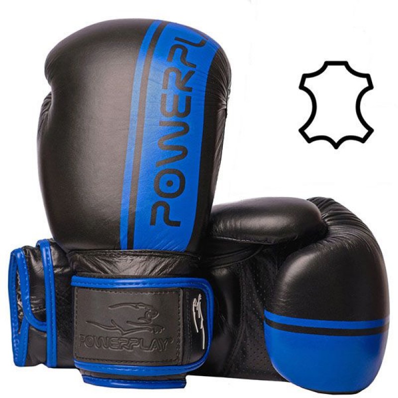 

Перчатки боксерские PowerPlay Black/Blue, код: PP_3022A_Blue