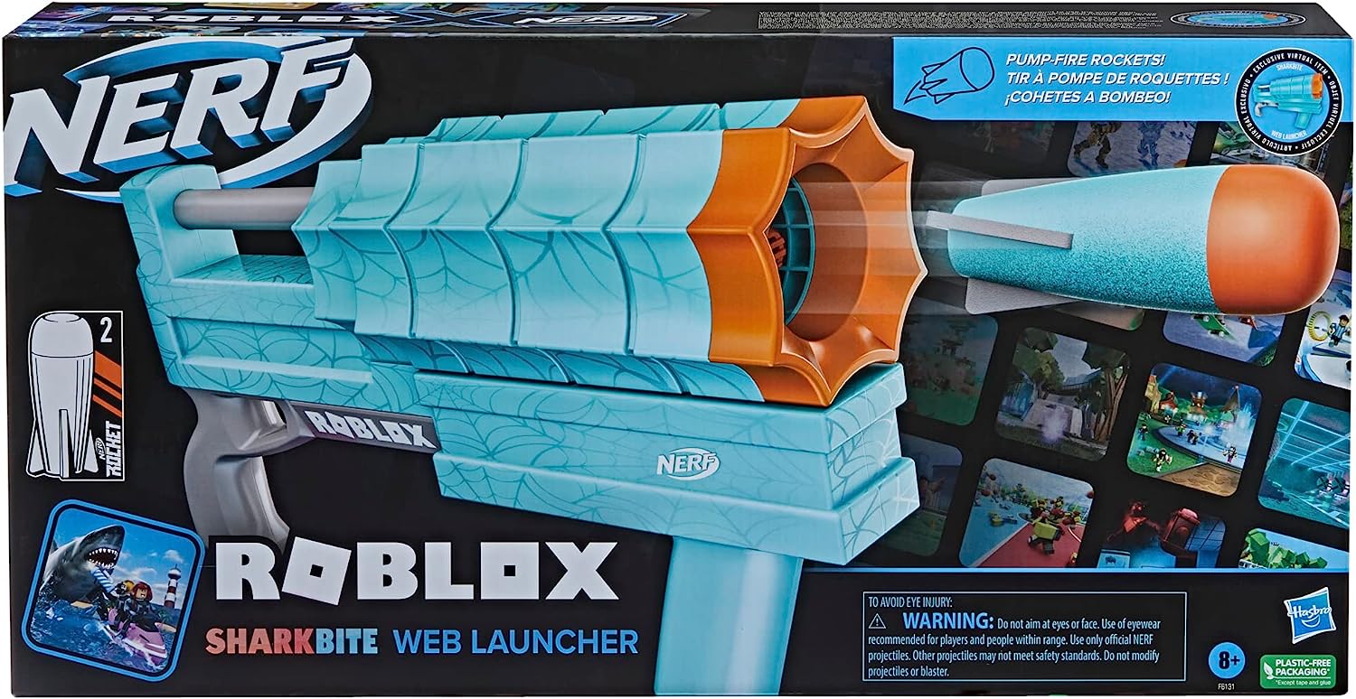 Бластер Нерф Роблокс Укус Акулы Nerf Roblox Sharkbite Web Launcher Rocker  Blaster Hasbro (F6131) – фото, отзывы, характеристики в интернет-магазине  ROZETKA от продавца: Вuy here | Купить в Украине: Киеве, Харькове, Днепре,