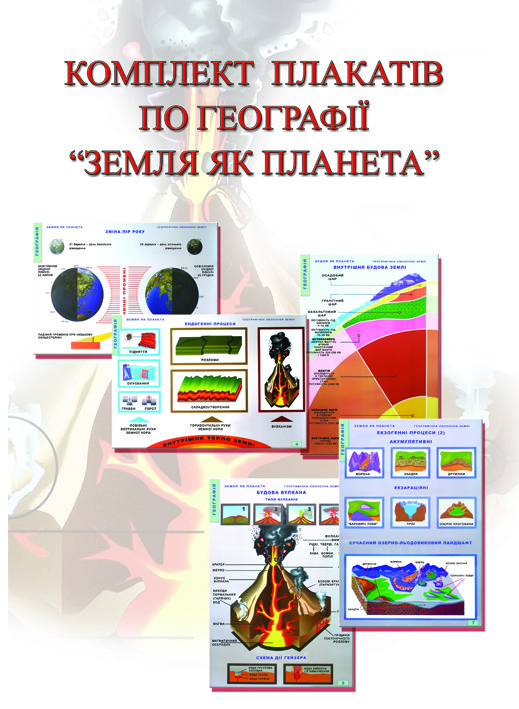 

Комплект плакатів "Земля як планета" Навчальне Обладнання