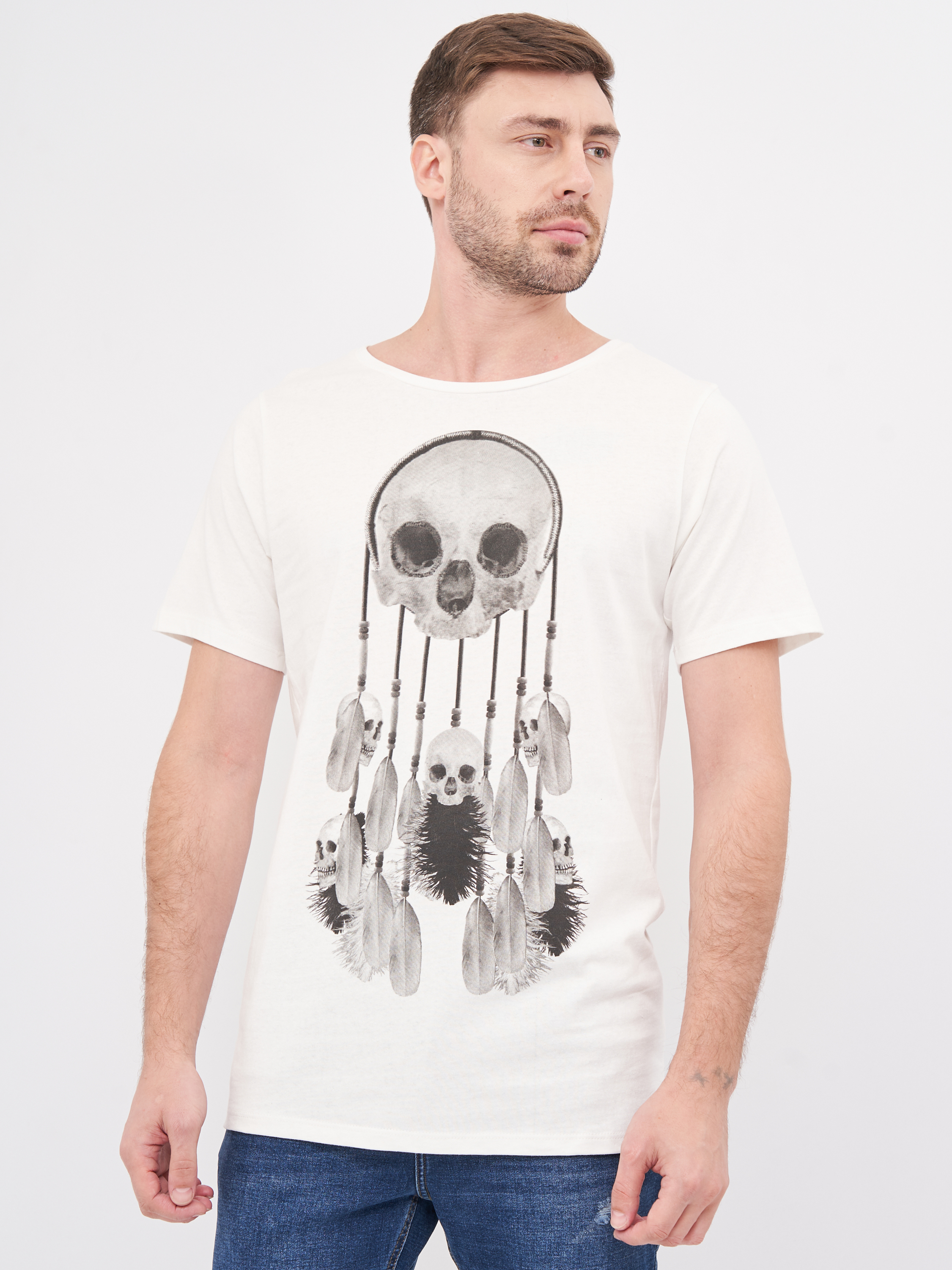 

Футболка Pull & Bear 9231-552-251 S Белая