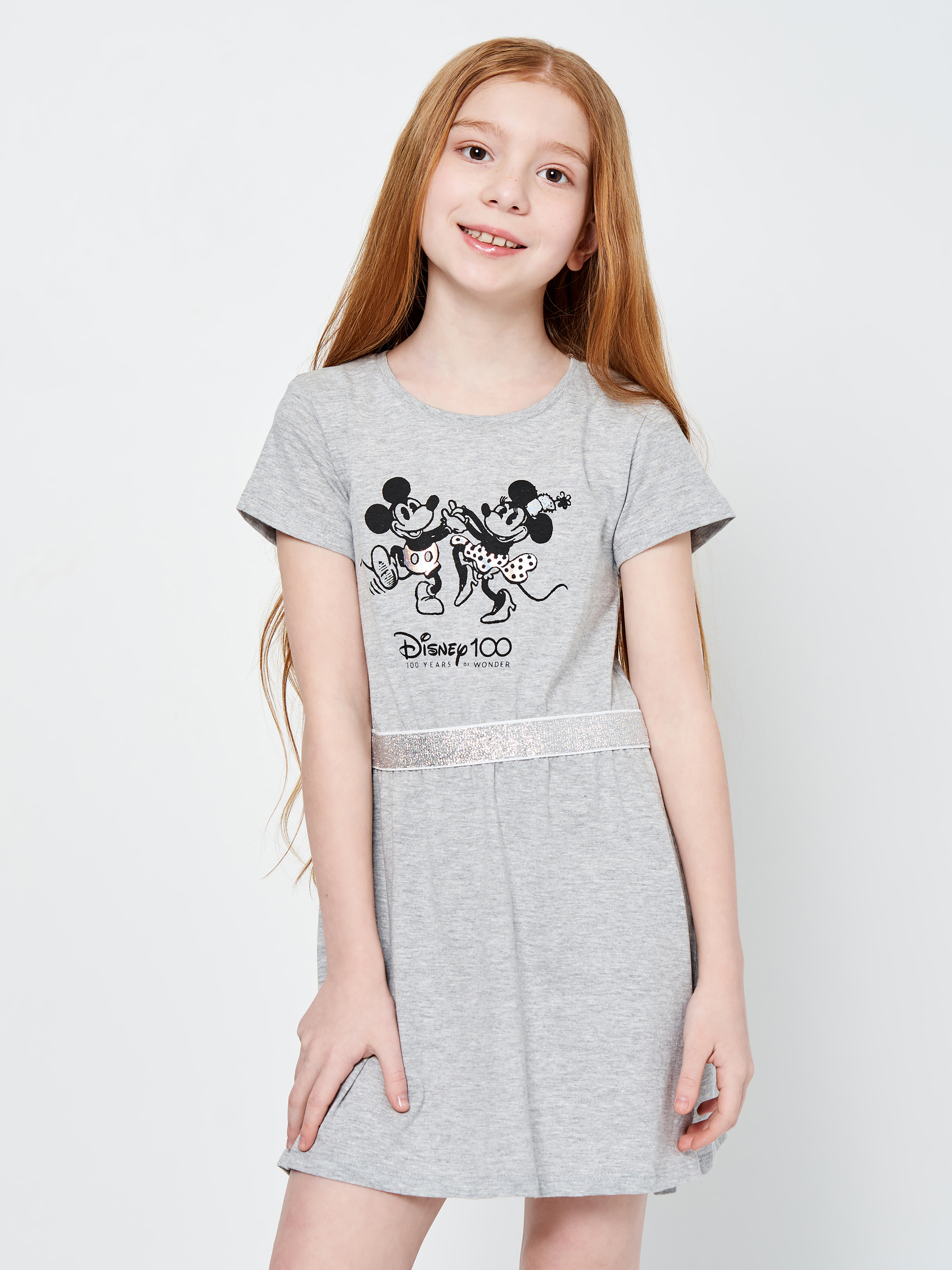 Акція на Дитяча літня сукня для дівчинки Disney Minnie WE1233 104 см Світло-Сіре від Rozetka