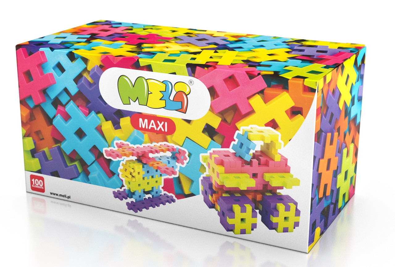 

Конструктор MELI MAXI 100 елментов(4,2х4,2см)