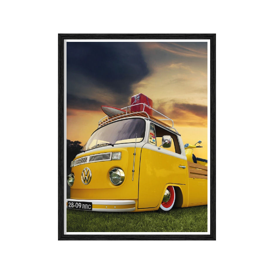 

Постер "Volkswagen" с антибликовым стеклом 297x420 мм в чёрной рамке