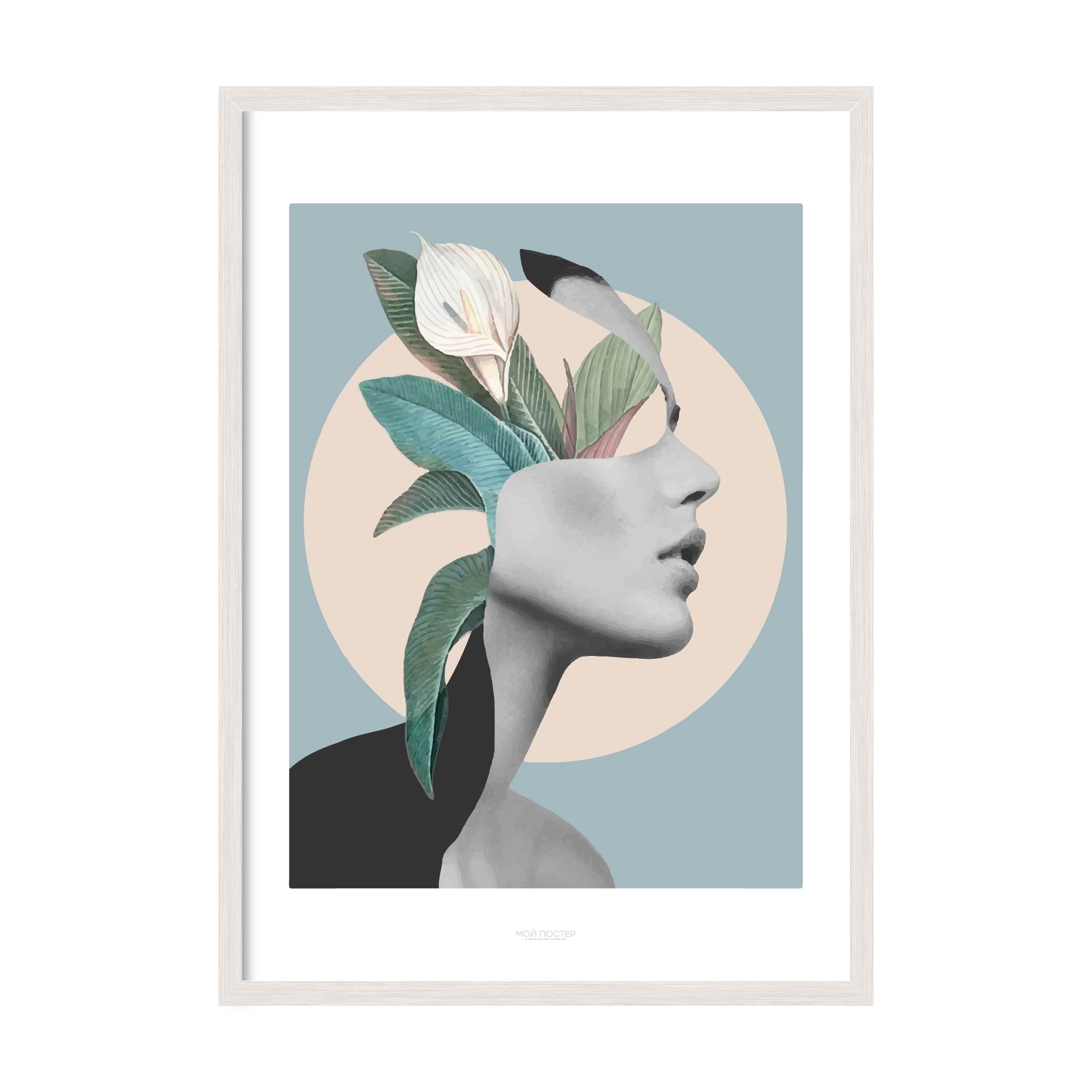 

Постер "GIRL ART #12" с антибликовым стеклом 596x840 мм в белой рамке