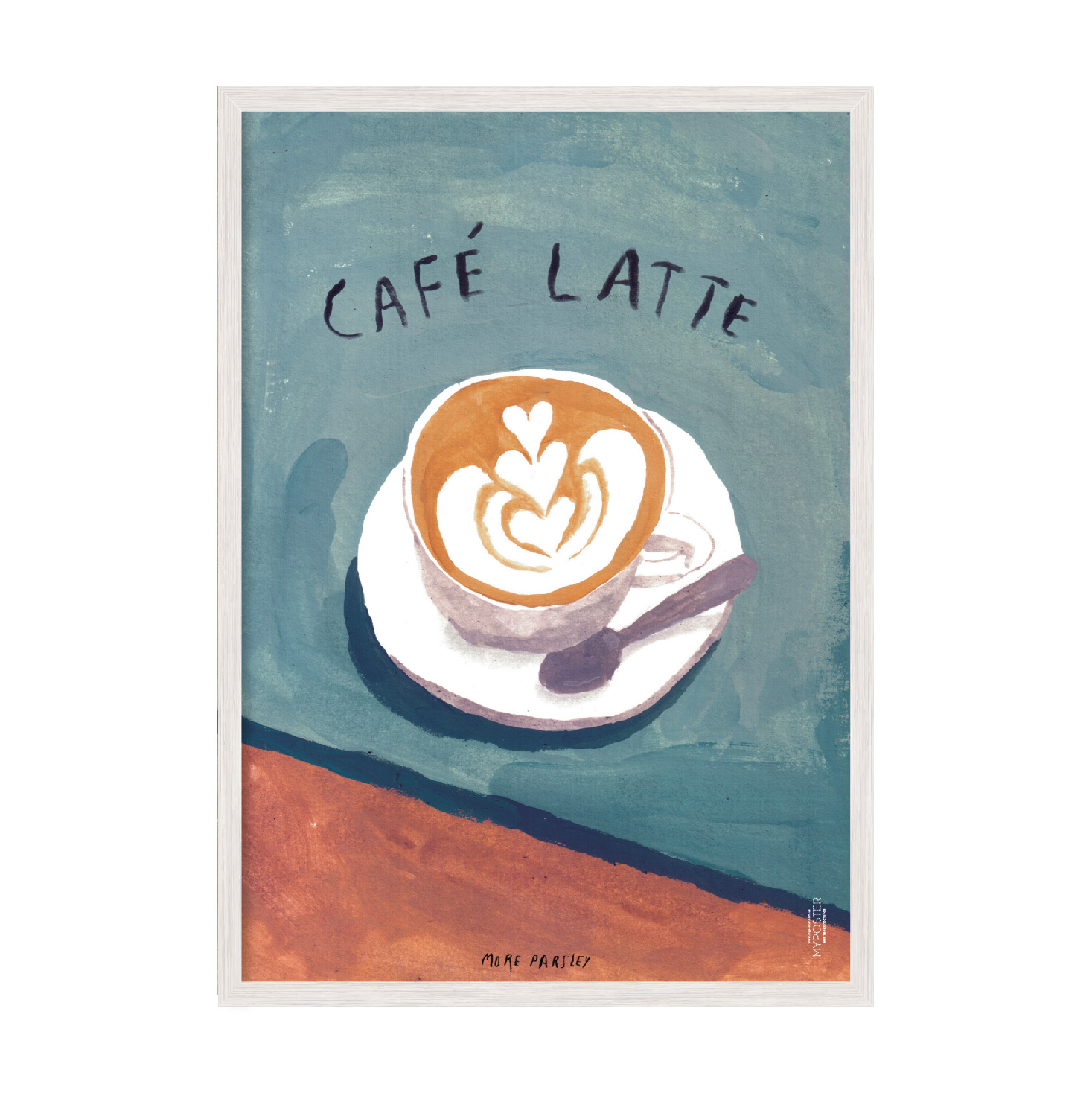 

Постер "Cafe Latte" с антибликовым стеклом 420x594 мм в белой рамке
