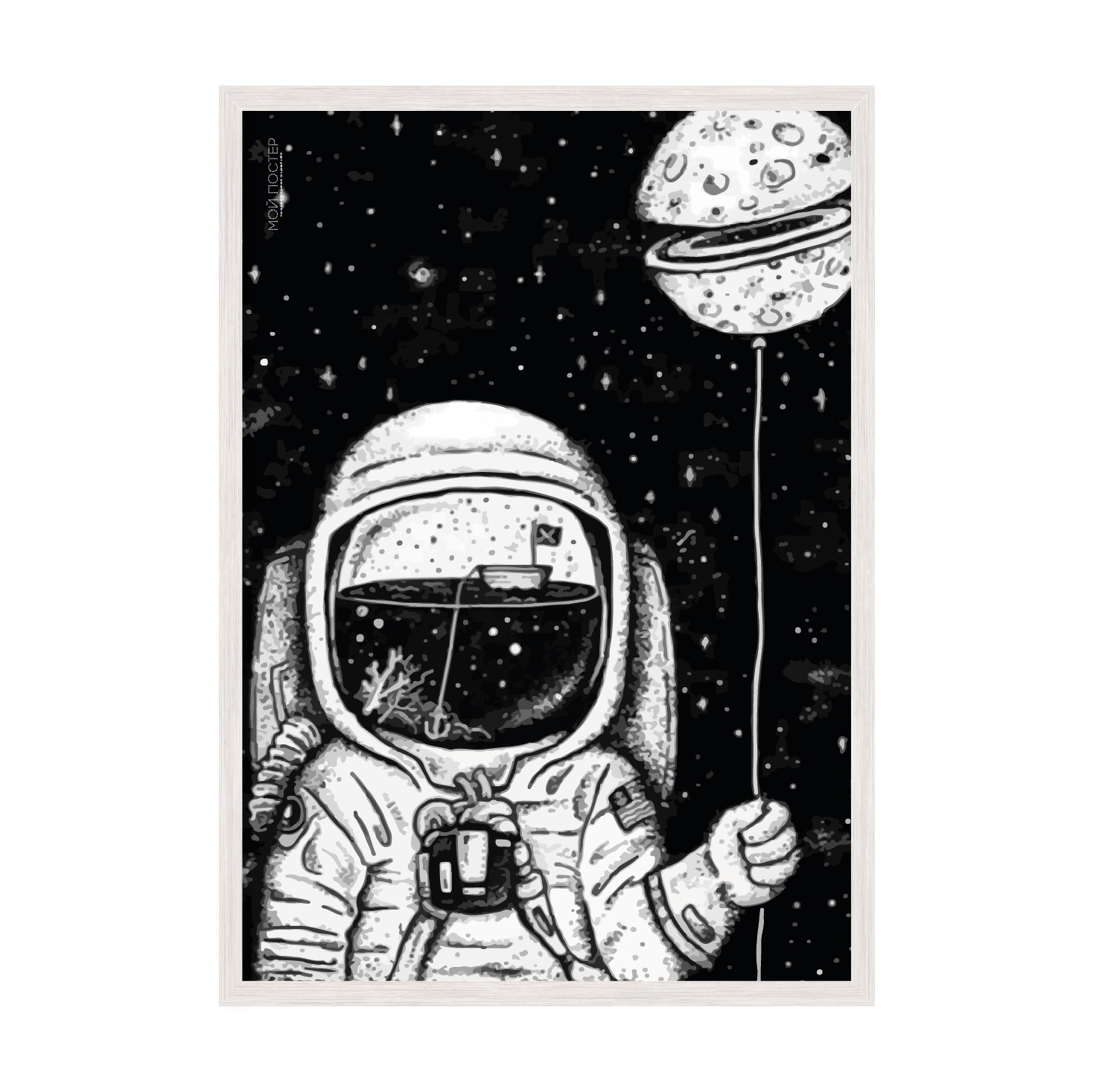 

Постер "Tale a moon" с антибликовым стеклом 297x420 мм в белой рамке