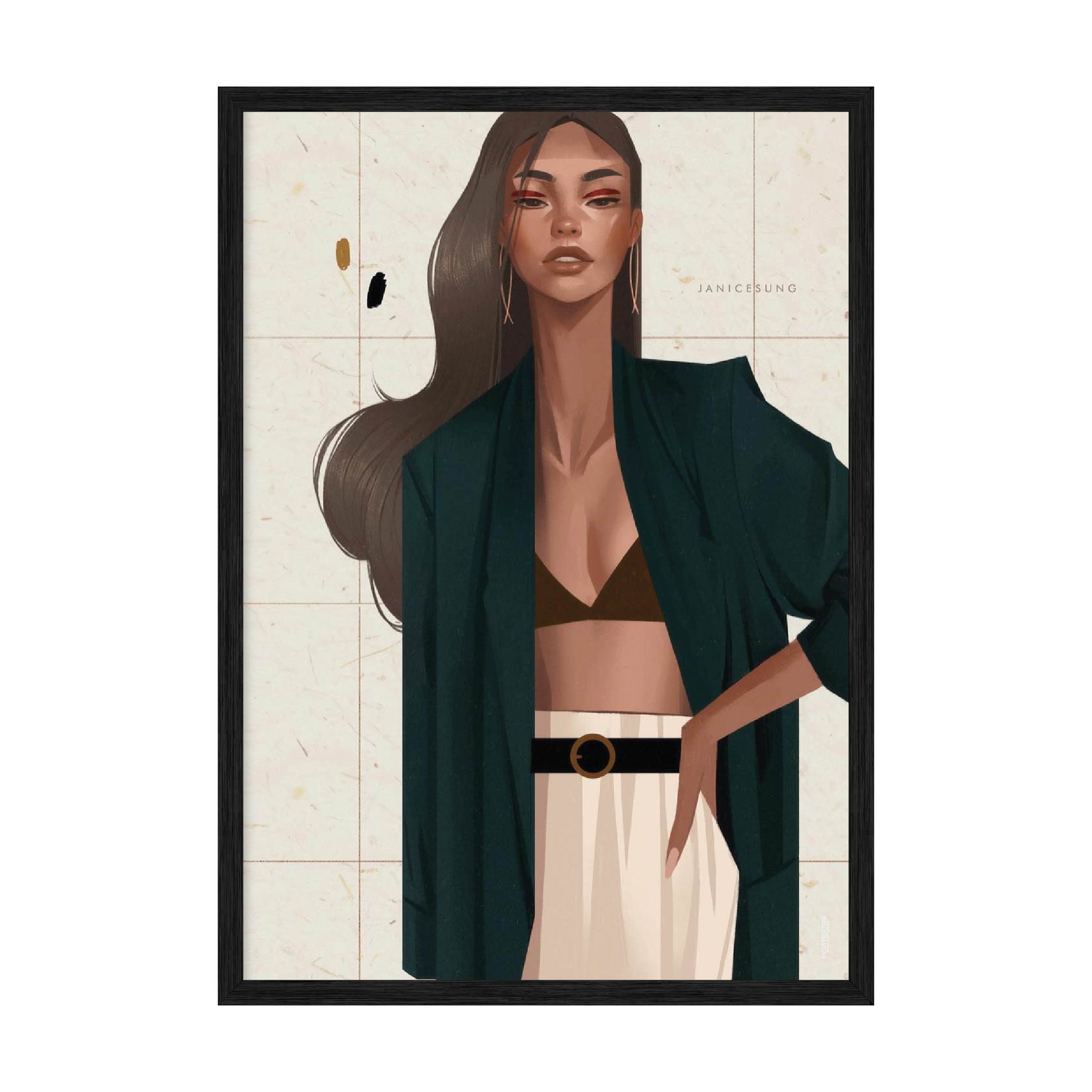 

Постер "Girl vol 12" с антибликовым стеклом 596x840 мм в чёрной рамке