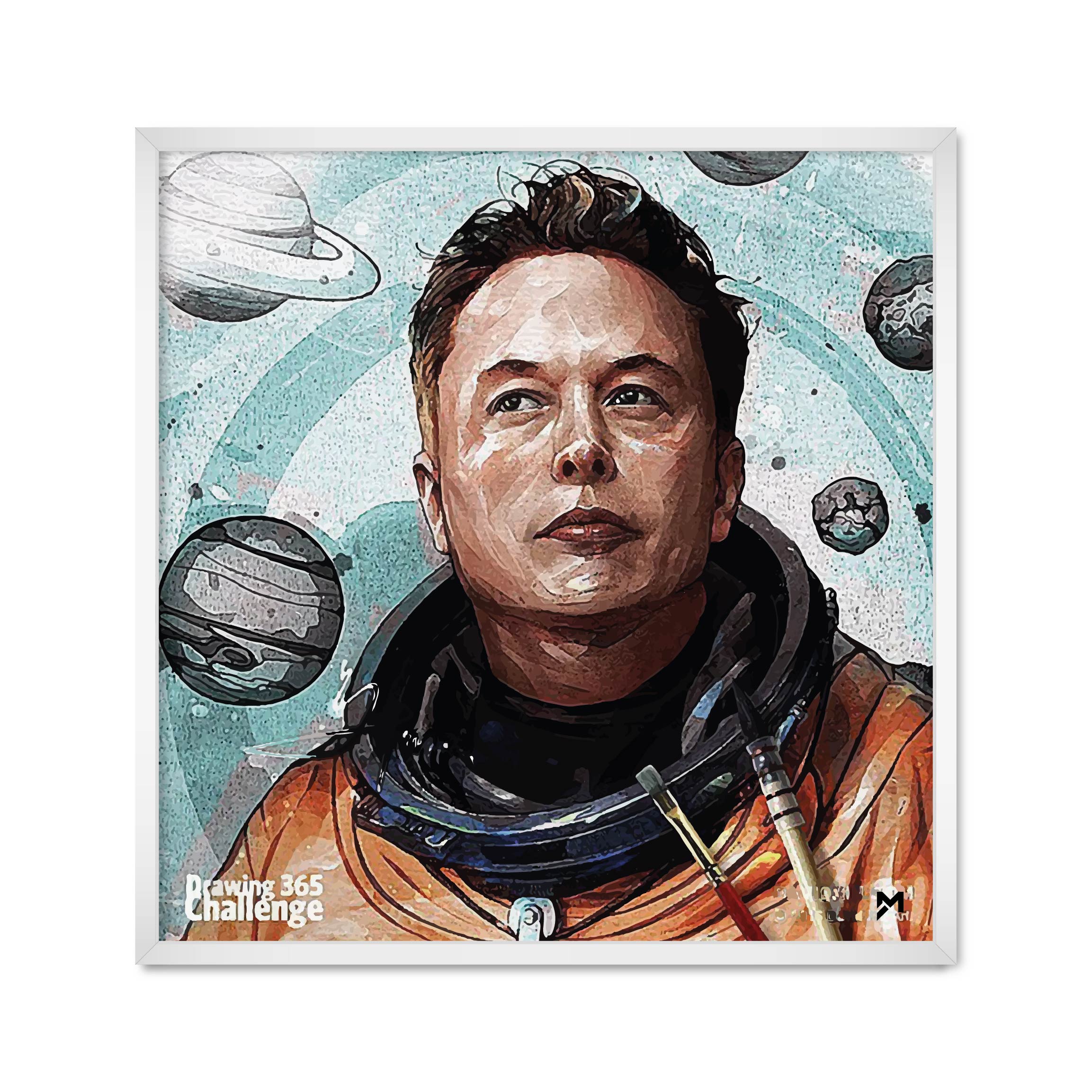 

Постер "Илон Маска" без стекла 60 x 60 см в белой рамке