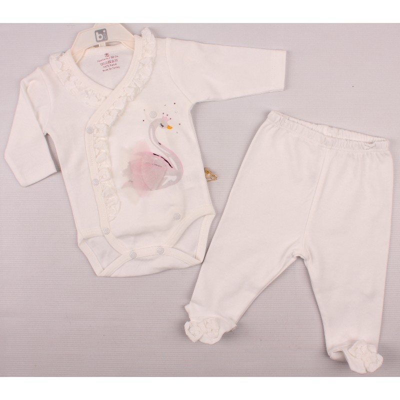 

Боди + Повзуни для девочки BIBABY 56438 50 см кремовый