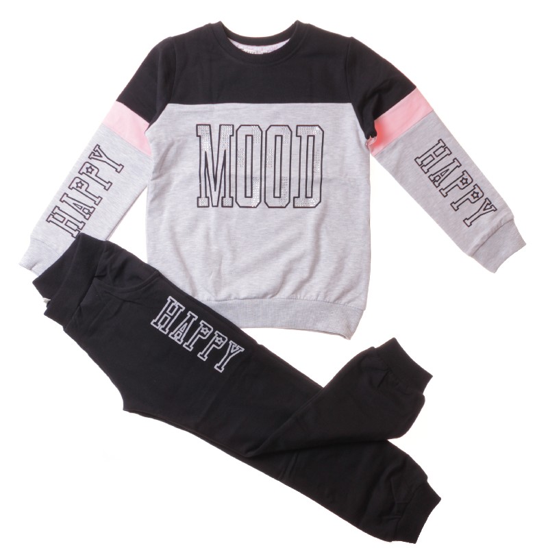 

Футболка з довгим рукавом + Брюки BREEZE 14421 140 см м-сірий/чорний