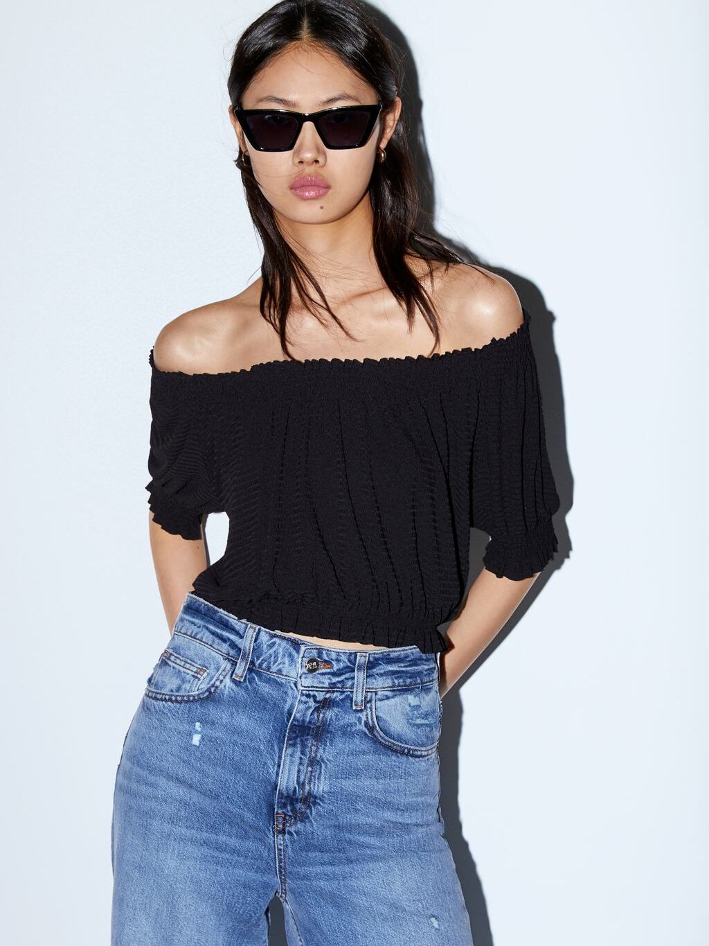 

Топ Zara 06050162800 L Черный