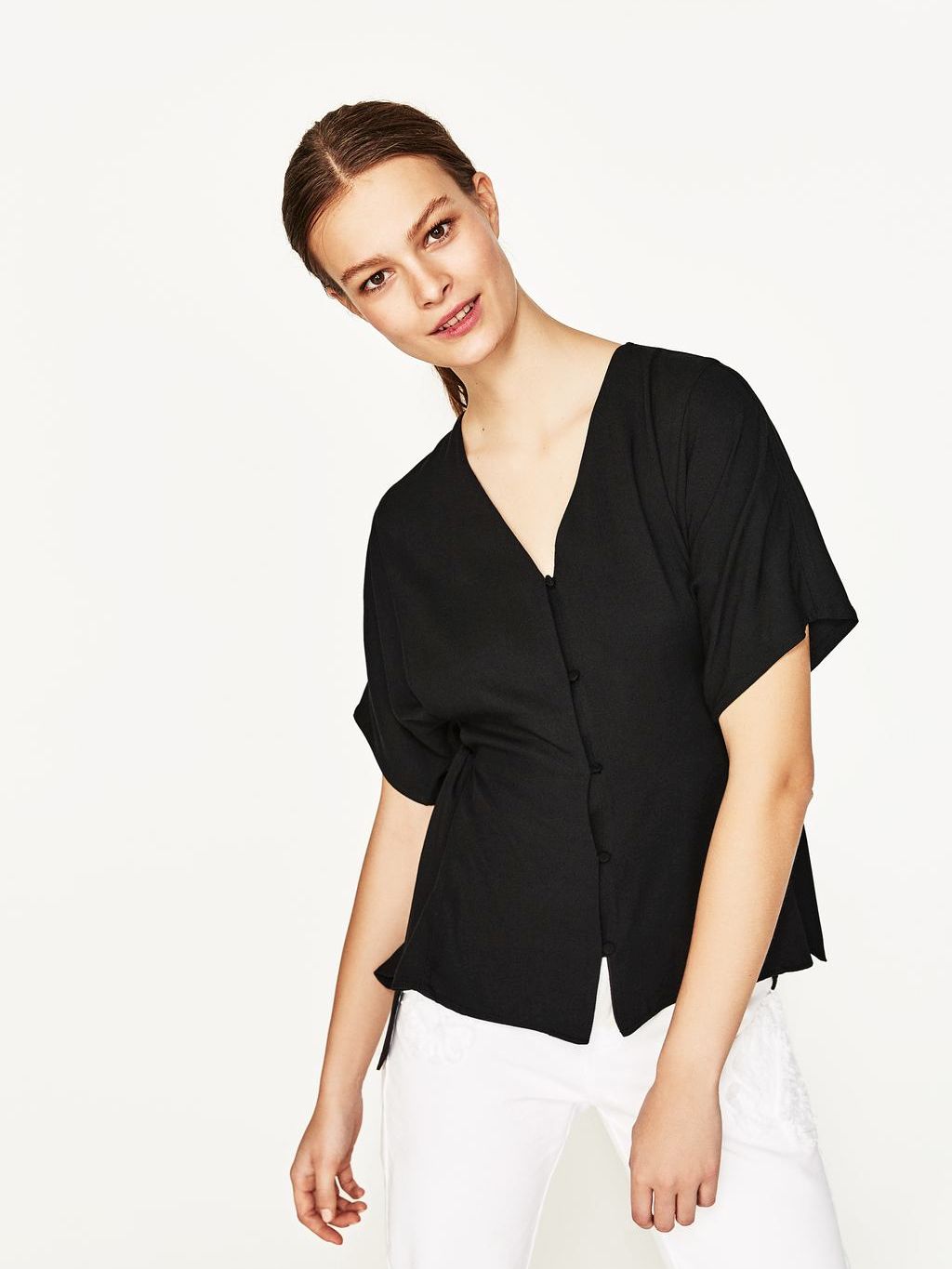 

Блузка Zara 00594058800 М Черная