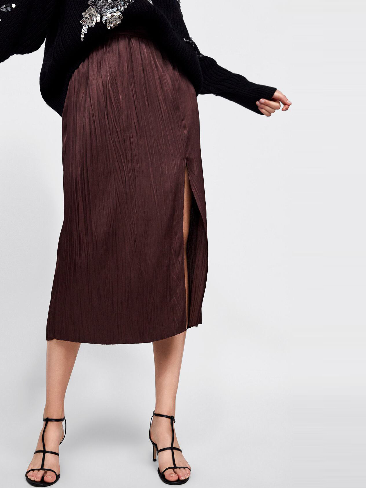 

Юбка Zara 09878170700 XS Бордовая