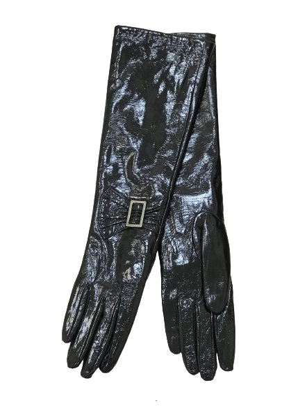 

Перчатки удлиненные лаковые Manpei 7 черные (ts-02352)