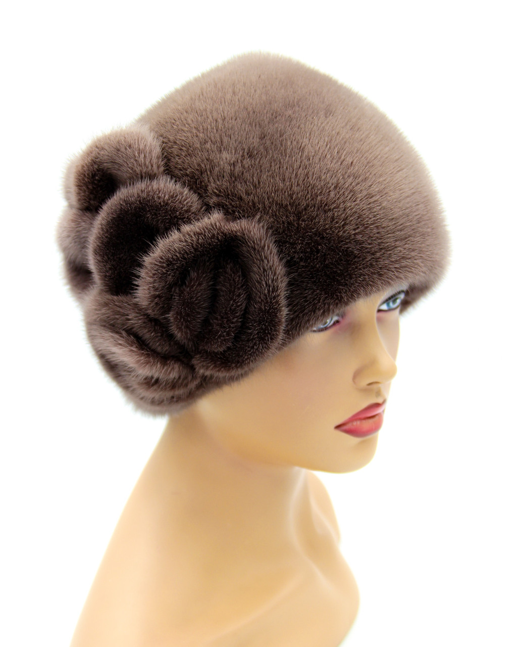 

Зимняя меховая шапка женская VECONS "Катушка"  капучино, Зимняя меховая шапка женская VECONS "Катушка" One size капучино