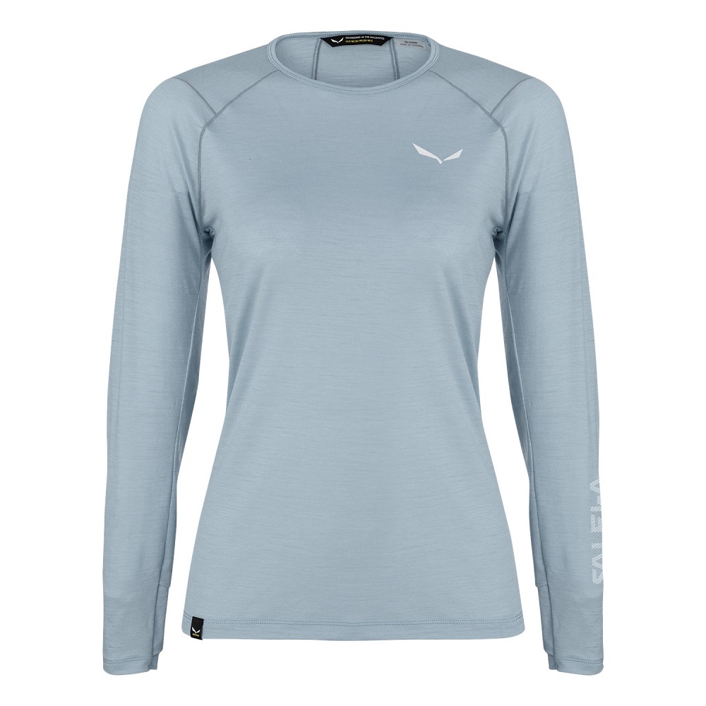 

Футболка Salewa Pedroc Wool Tee /S Wms  Серый, Футболка Salewa Pedroc Wool Tee L/S Wms L Серый