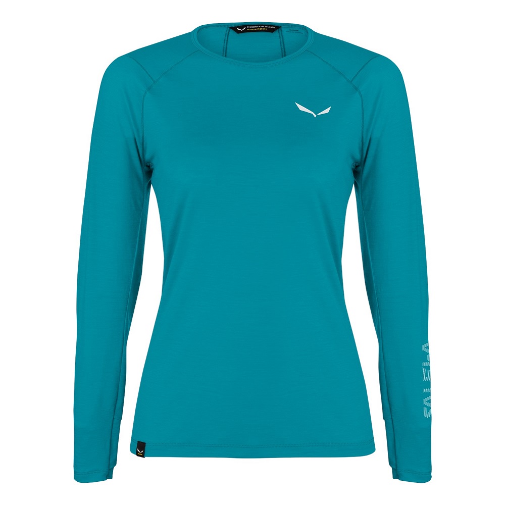 

Футболка Salewa Pedroc Wool Tee L/S Wms S Бирюзовый