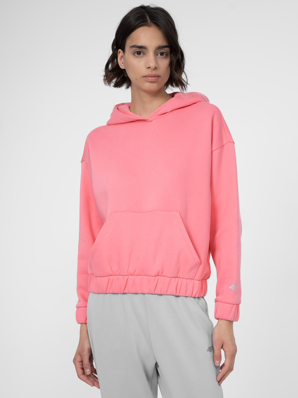 Акція на Худі оверсайз жіноче 4F Sweatshirt F255 4FSS23TSWSF255-54S M Рожеве від Rozetka