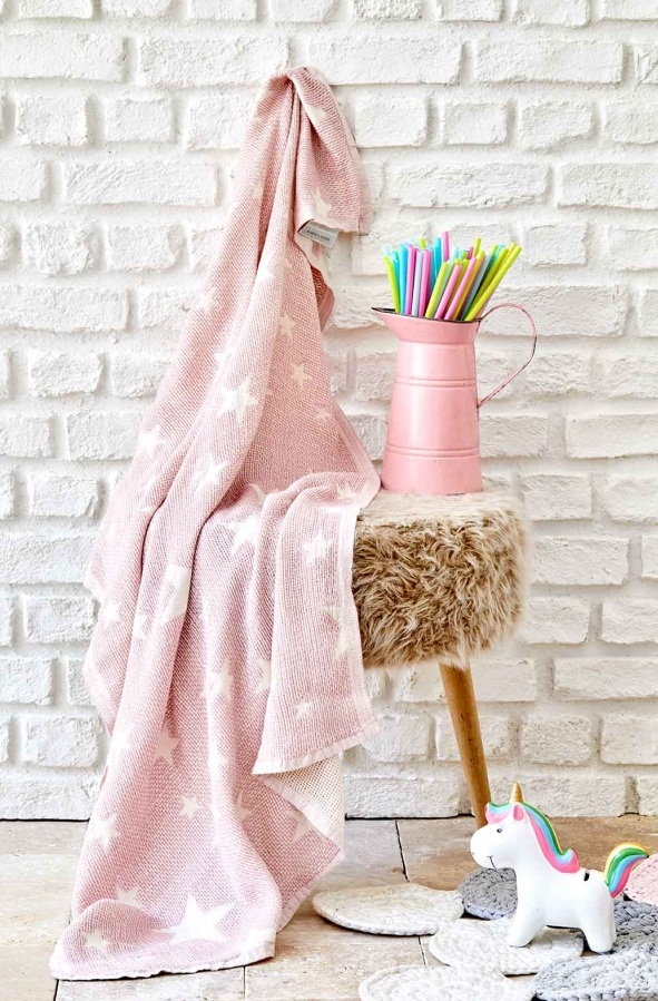 

Детское покрывало пике Karaca Home Baby Star Pembe 80х120 см Розовое (svt-2000022253758)