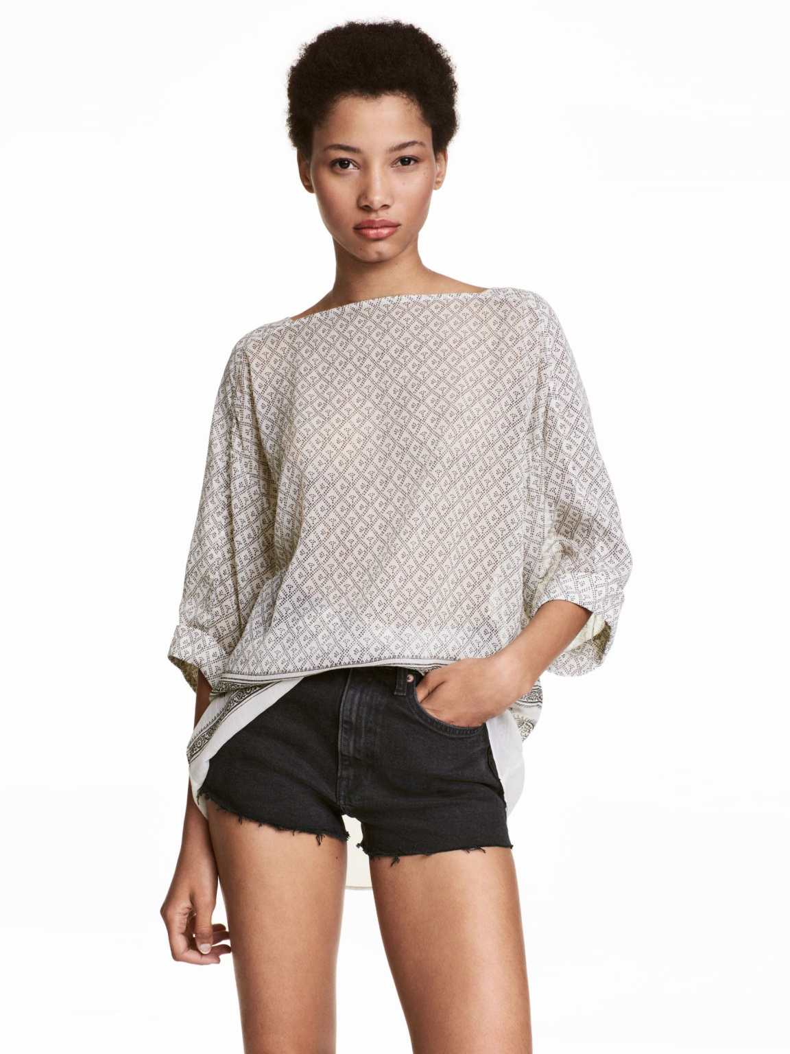 

Блузка H&M 05228466 42 Светло-бежевая