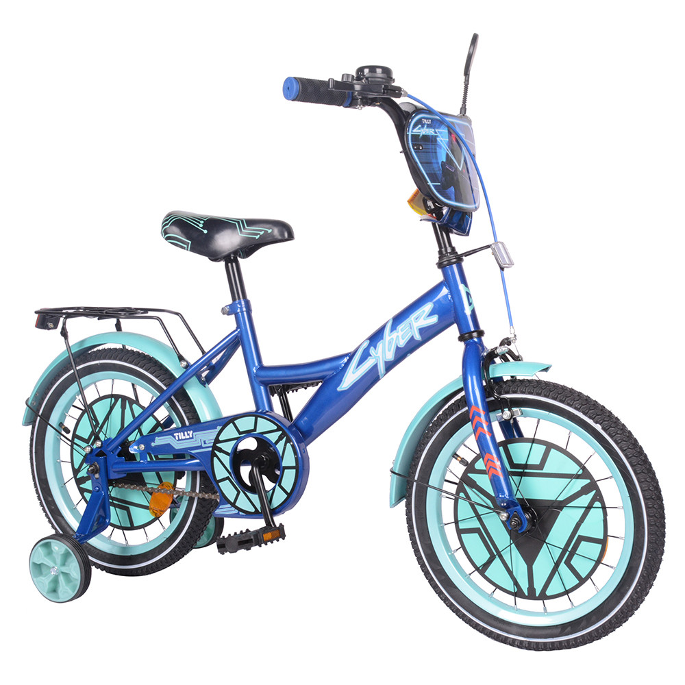 

Детский 2-х колёсный велосипед TILLY Cyber 16" T-216220 blue+azure
