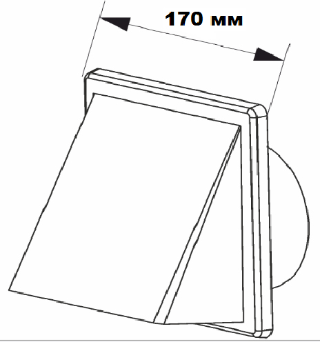 Вентиляционная решетка с козырьком ЭРА 1515К10ФВ
