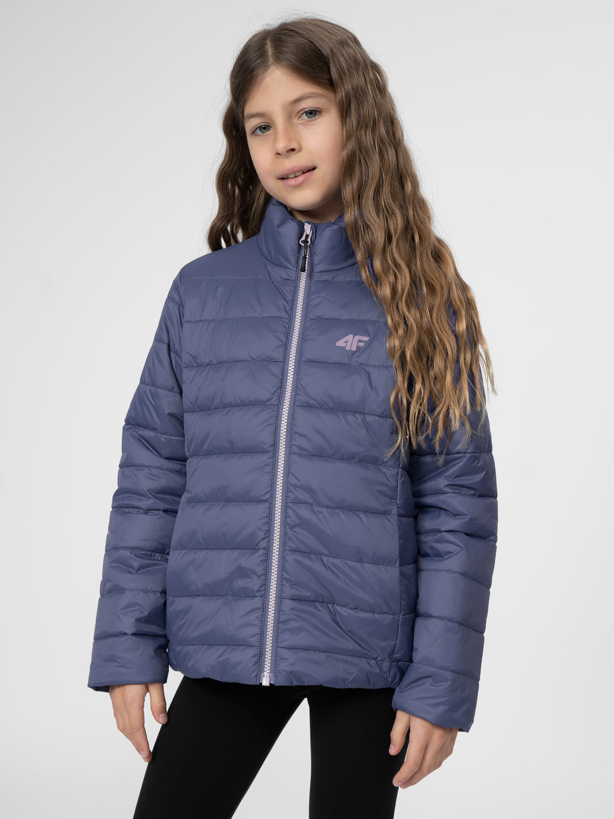 Акція на Підліткова демісезонна куртка для дівчинки 4F 4FJSS23TDJAF073-36S 146 см Синя від Rozetka
