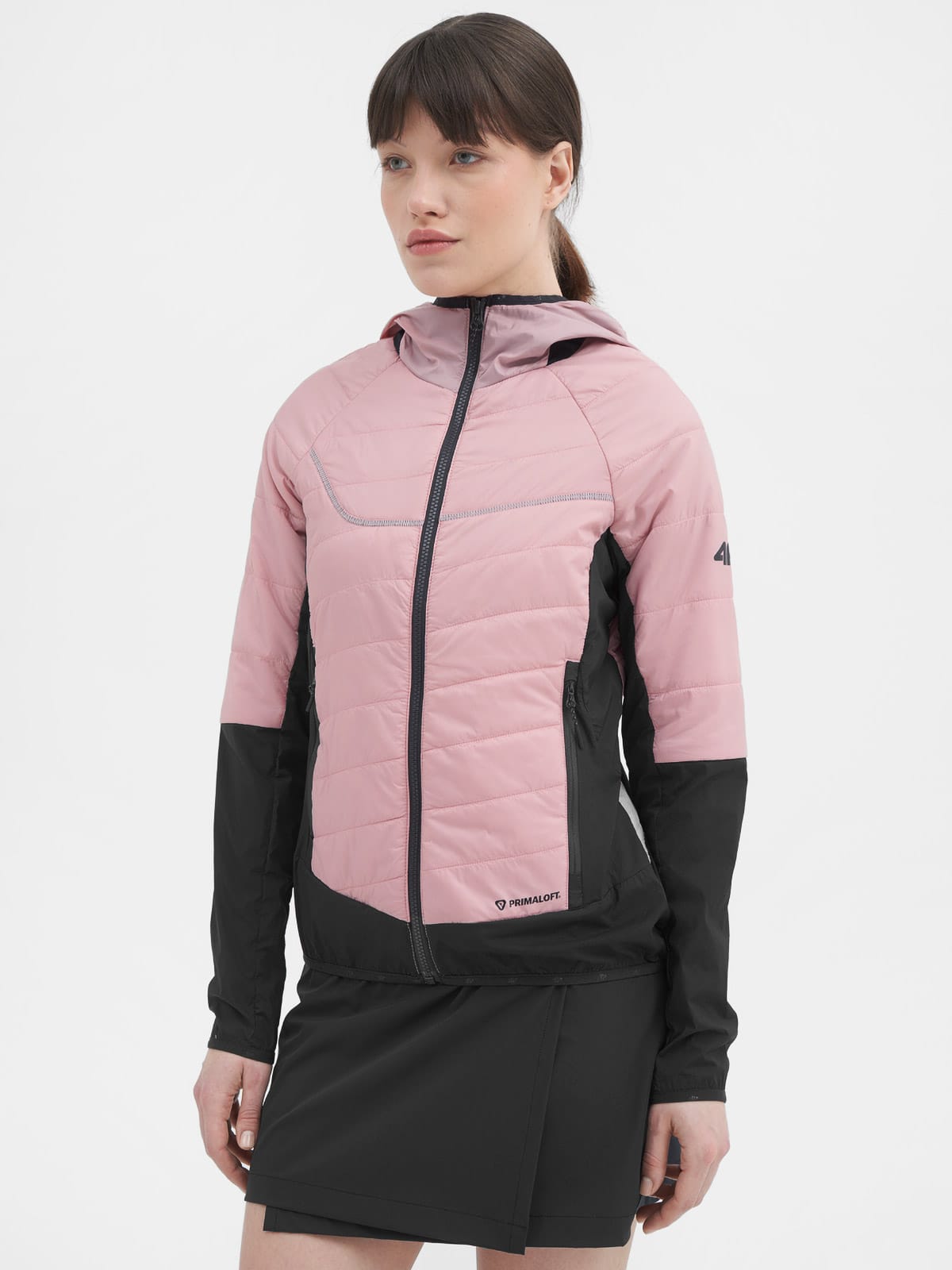 Акція на Куртка демісезонна з капюшоном жіноча 4F Technical Jacket F093 4FSS23TTJAF093-56S L Рожева від Rozetka