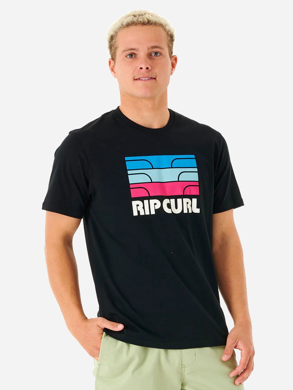 Акція на Футболка Rip Curl Surf Revival Waving Tee 03NMTE-90 S Чорна від Rozetka