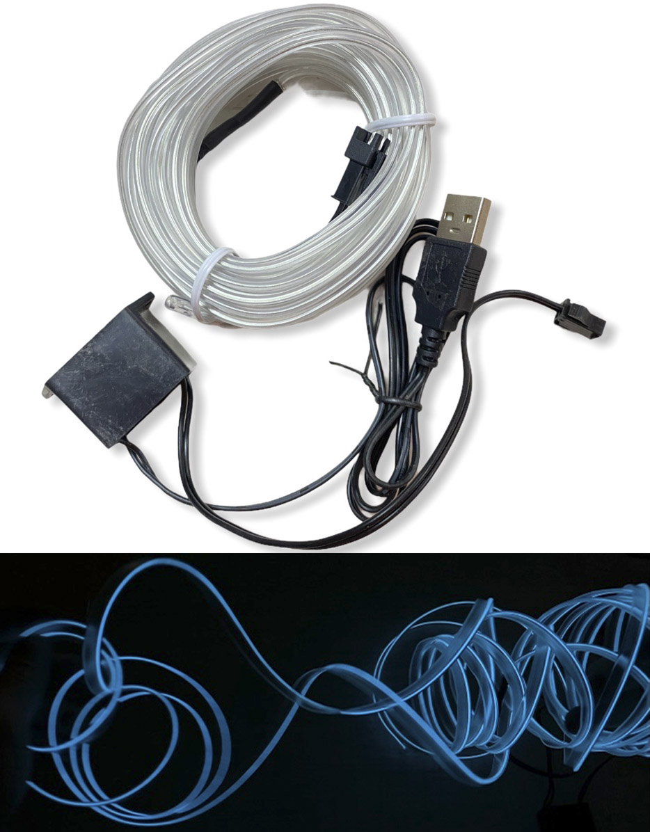 Неоновая контурная подсветка салона машины 5 м в USB (с блочком ...