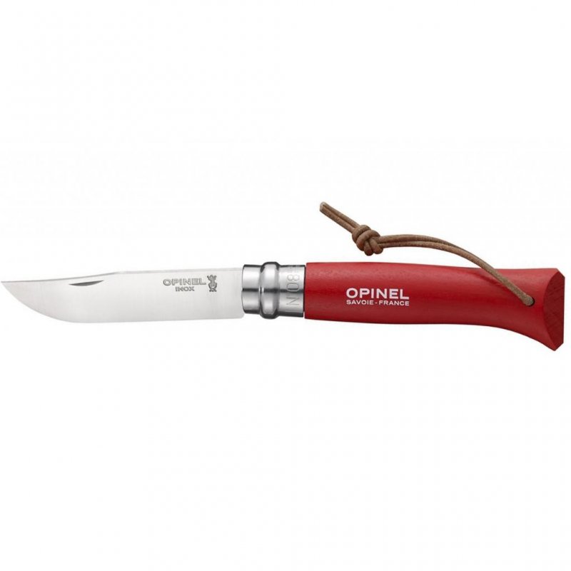 

Нож Opinel №8 Inox VRI Trekking красный (1705)