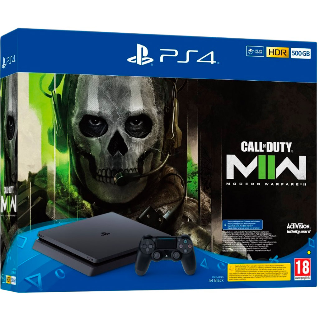 Игровая консоль Sony PlayStation 4 Slim 500GB + Call of Duty Modern Warfare  II Black [79487] – фото, отзывы, характеристики в интернет-магазине ROZETKA  от продавца: Geekon | Купить в Украине: Киеве, Харькове,