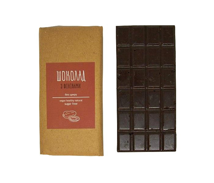 Шоколад черный с финиками без сахара, 100г, Choven Choco – купить в ...