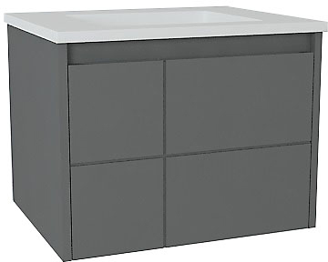 

Тумба подвесная DEVIT Laguna 0020110A с умывальником 60 0022110A антрацит