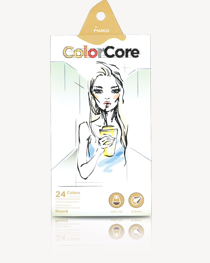 

Набор цветных карандашей Marco ColorCore 3130-24CB 24 цвета