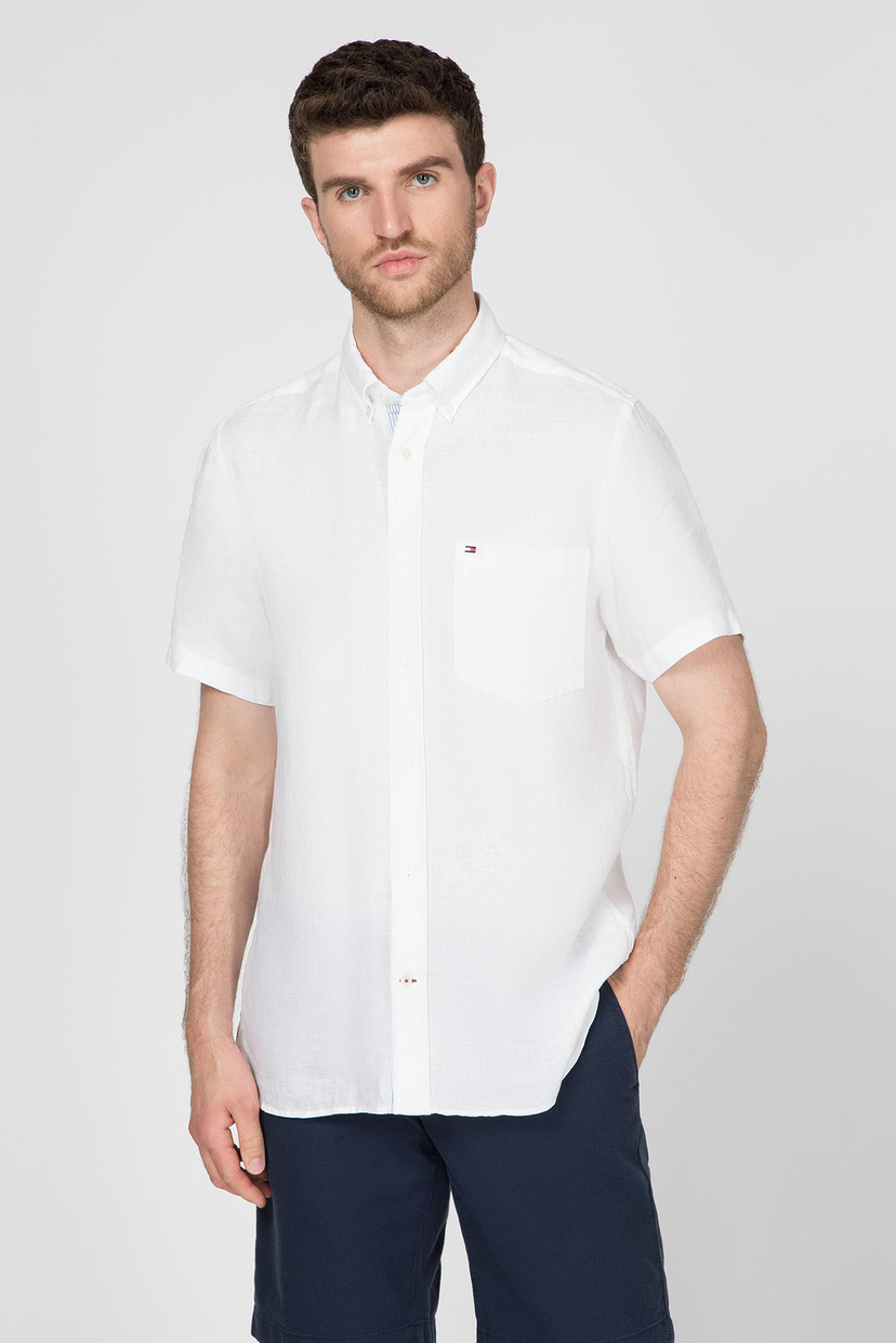 

Мужская белая льняная рубашка Tommy Hilfiger S MW0MW12786