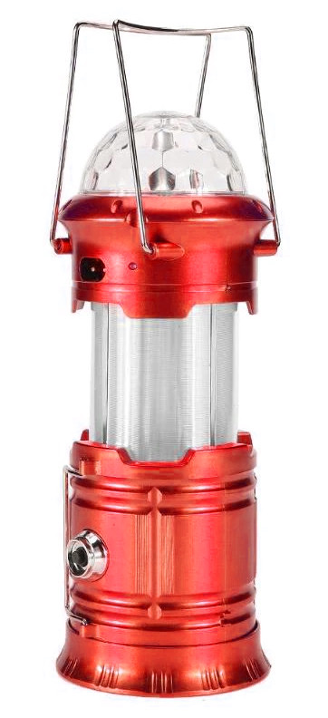 

Кемпинговая LED лампа с эффектом огня и дискошаром SX-6888T (7047) Красный