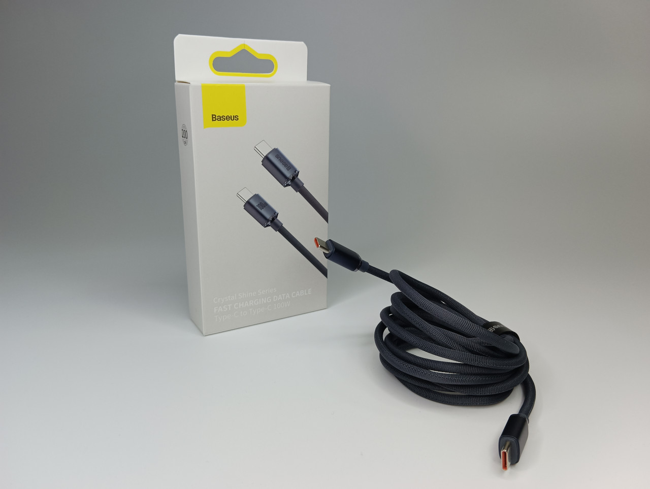 Кабель быстрой зарядки Тайп-С на Тайп-С Baseus Crystal 100W PD 2.0 Type ...