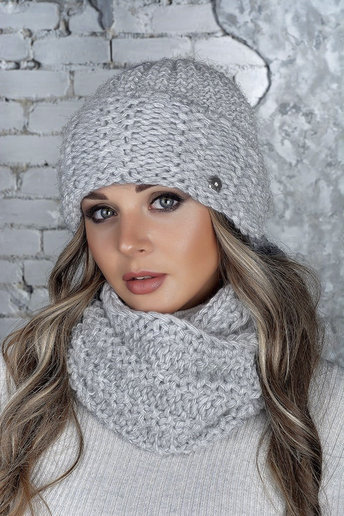 

Комплект (шапка и снуд-хомут) Flirt Стилари 4999-10 (56-59 см) дым