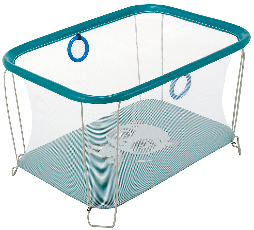 

Манеж детский игровой KinderBox солнышко Бирюзовый панда с мелкой сеткой (SUN 1751)