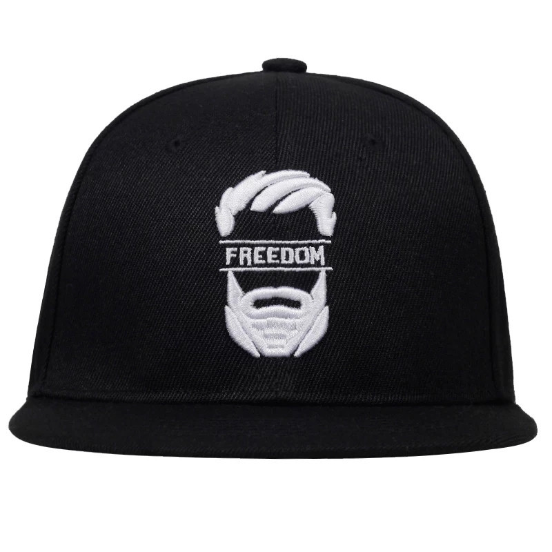 

Кепка снепбек Freedom с прямым козырьком, Черная Унисекс