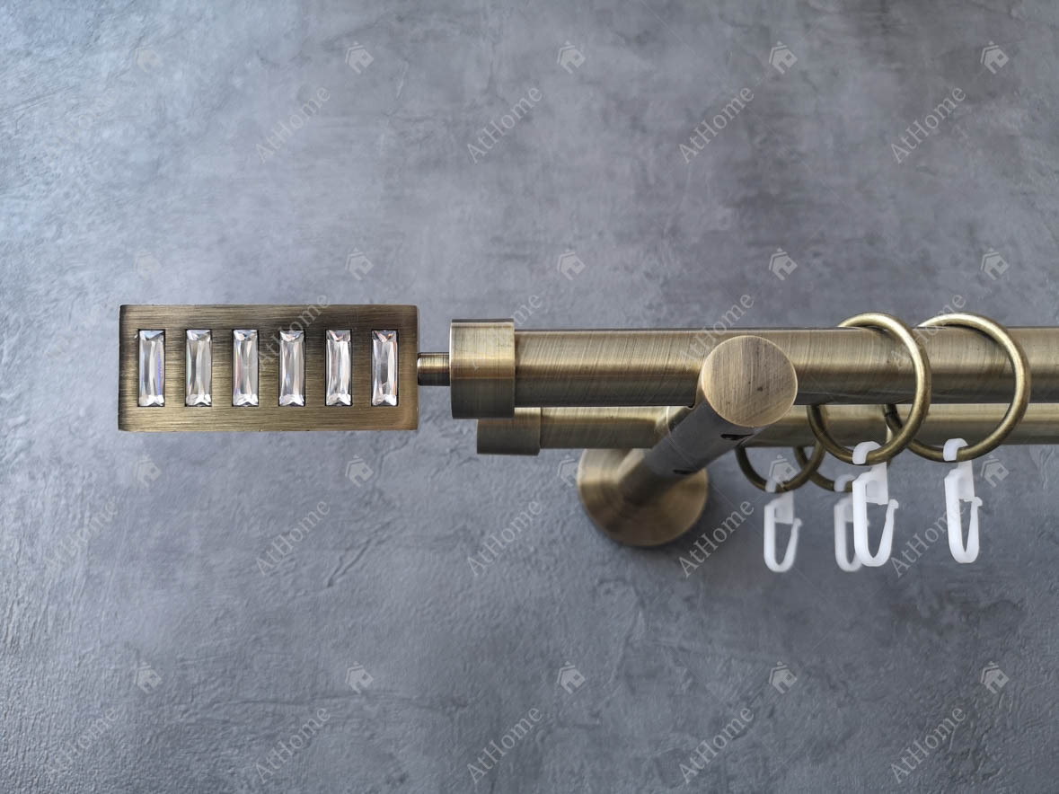 

Карниз Quadrum Эскала 300 см двойной универсальный Антик 19/19 мм гладкая (кольца с крючками)