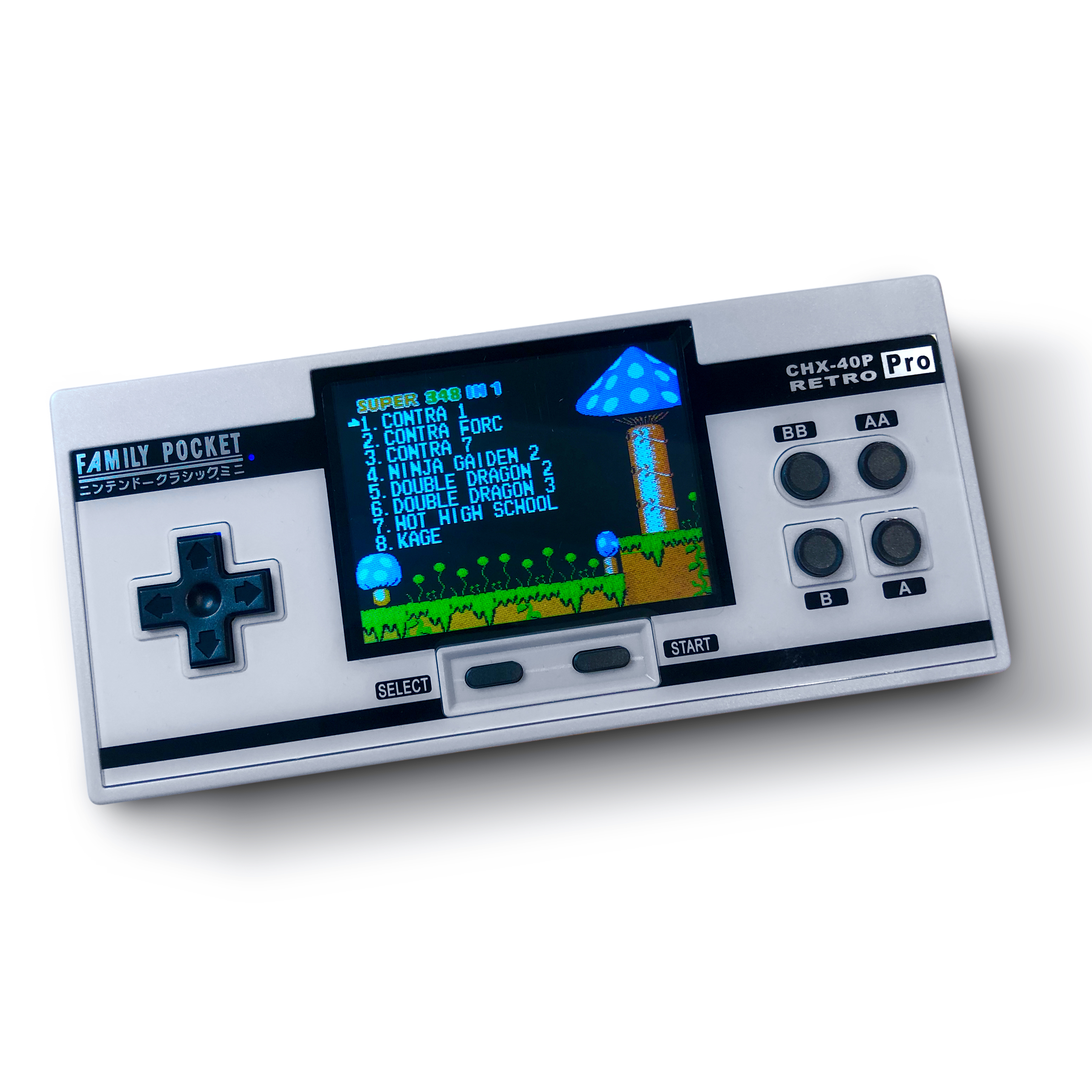 

Портативная Ретро приставка CHX-40P на 400 игр белая