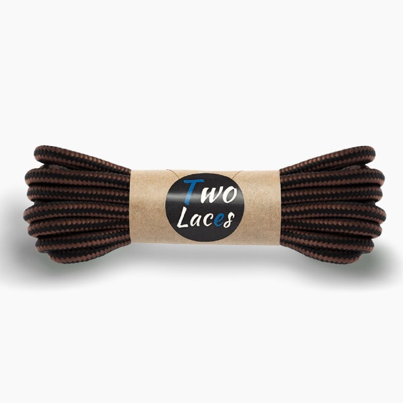 Шнурки для обуви Two Laces круглые 4 мм, длина 150 см, коричневый с ...