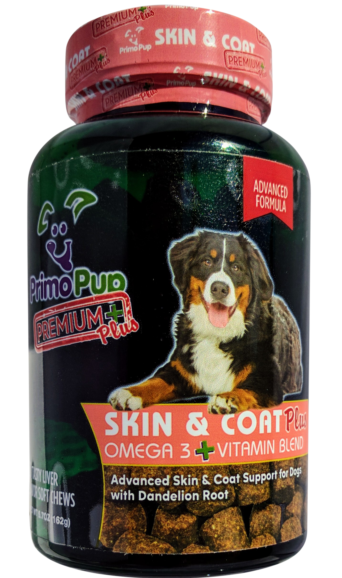 

Вітаміни Прімо Пап Преміум Плюс ШКІРА ТА ШЕРСТЬ Primo pup SKIN and COAT (Витамины для собак для кожи и шерсти) з Омега-3 та вітамінним комплексом, 60 жувальних таблеток для собак.