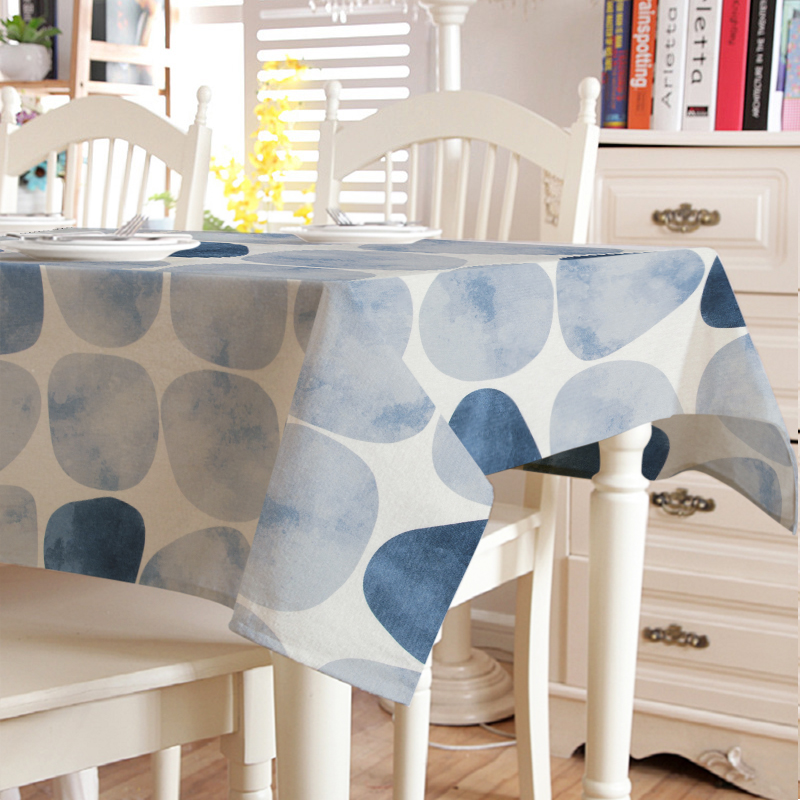 

Водоотталкивающая скатерть с акриловым покрытием Time Textile FIBRATEX Blue Stones Голубой, Синий TT164634 140x220