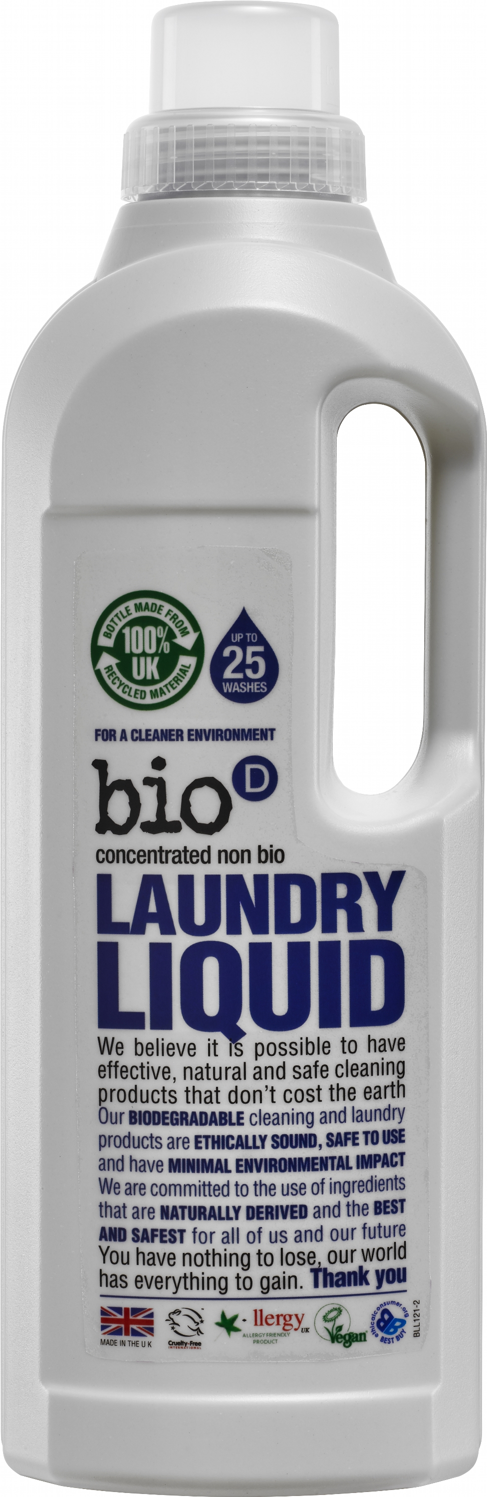 

Концентрированное жидкое средство для стирки Bio-D Laundry Liquid fragrance free без аромата 1 л