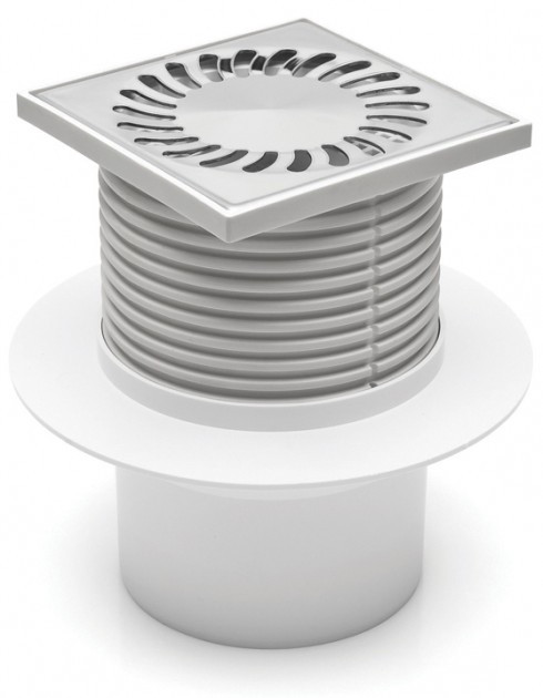 

Трап для душа с гидрозатвором MCH 421 NL вертикальный выпуск d110 рамка из нержавейки