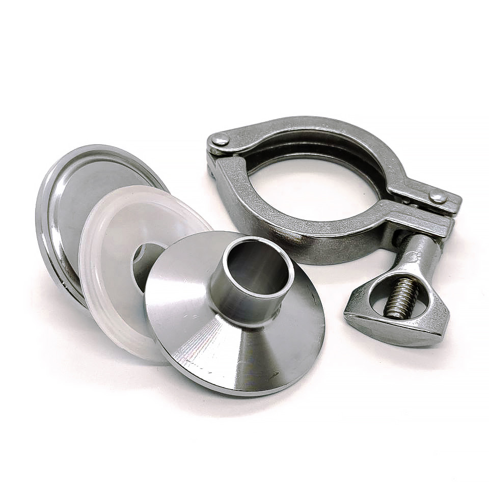 Кламповое соединение, кламп DN3/4 (DN20), нержавеющая сталь AISI 304 ...