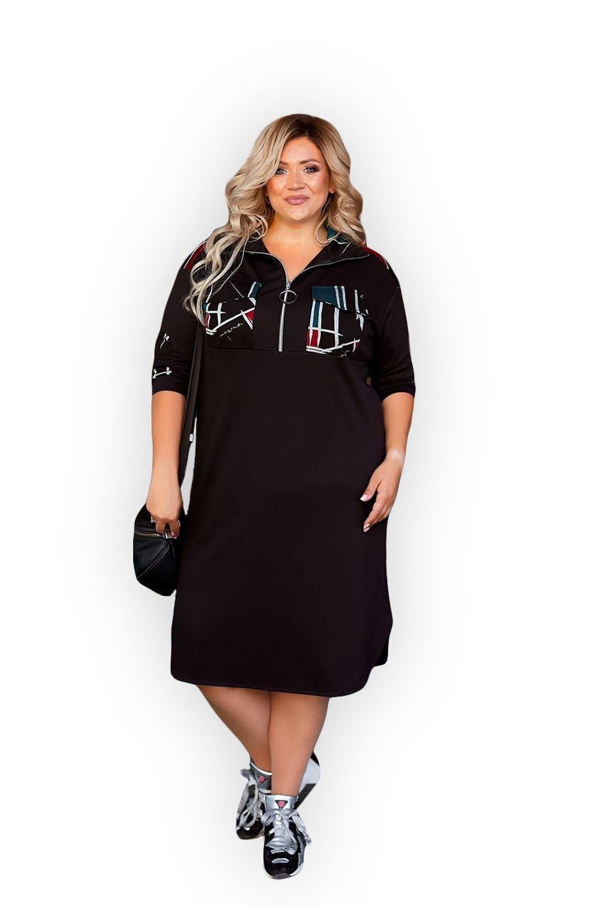 

Платье Clothes Plus 1189-1 - Черное/Бирюза, Платье Clothes Plus 1189-1 68-70 Черное/Бирюза